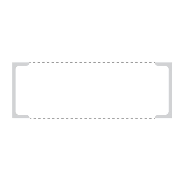 Nevs I.V. Bag Labels, Removable, Thermal Double Notched, 1" x 3-1/2" White PDNOT-135R - main